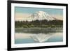 Mt. Tacoma, Lake Spanaway, Washington-null-Framed Premium Giclee Print