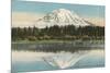 Mt. Tacoma, Lake Spanaway, Washington-null-Mounted Premium Giclee Print