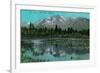 Mt. Tallac and Lake Tahoe, California - Lake Tahoe, CA-Lantern Press-Framed Premium Giclee Print