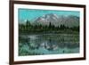 Mt. Tallac and Lake Tahoe, California - Lake Tahoe, CA-Lantern Press-Framed Premium Giclee Print