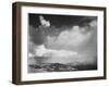 Mt Tops Low Horizon Dramatic Clouded Sky "In Rocky Mountain National Park" Colorado 1933-1942-Ansel Adams-Framed Art Print