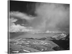 Mt Tops Low Horizon Low Hanging Clouds "In Rocky Mountain National Park" Colorado. 1933-1942-Ansel Adams-Stretched Canvas