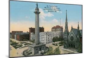 Mt. Vernon Place, Baltimore-null-Mounted Art Print