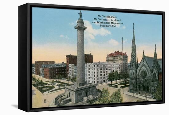 Mt. Vernon Place, Baltimore-null-Framed Stretched Canvas