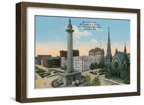 Mt. Vernon Place, Baltimore-null-Framed Premium Giclee Print