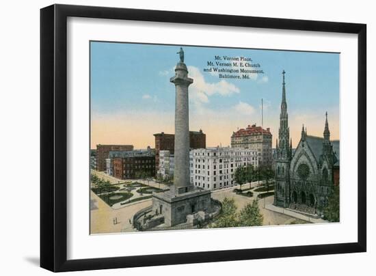Mt. Vernon Place, Baltimore-null-Framed Premium Giclee Print