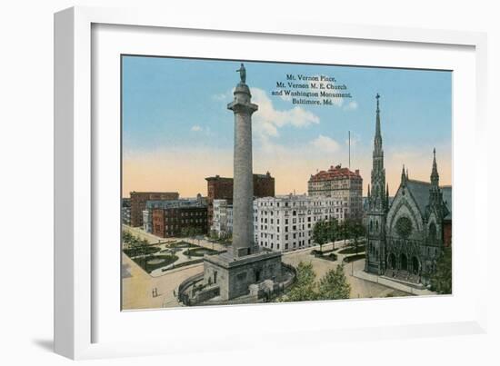 Mt. Vernon Place, Baltimore-null-Framed Premium Giclee Print