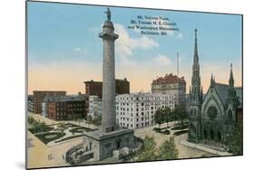Mt. Vernon Place, Baltimore-null-Mounted Art Print