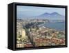 Mt. Vesuvius and View over Naples, Campania, Italy-Walter Bibikow-Framed Stretched Canvas