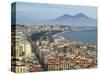 Mt. Vesuvius and View over Naples, Campania, Italy-Walter Bibikow-Stretched Canvas