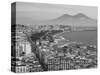 Mt. Vesuvius and View over Naples, Campania, Italy-Walter Bibikow-Stretched Canvas