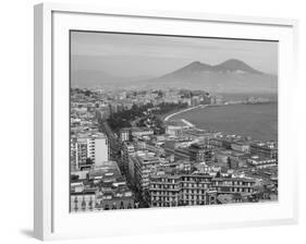 Mt. Vesuvius and View over Naples, Campania, Italy-Walter Bibikow-Framed Photographic Print