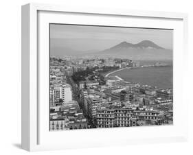 Mt. Vesuvius and View over Naples, Campania, Italy-Walter Bibikow-Framed Photographic Print