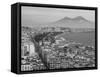 Mt. Vesuvius and View over Naples, Campania, Italy-Walter Bibikow-Framed Stretched Canvas