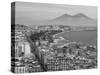 Mt. Vesuvius and View over Naples, Campania, Italy-Walter Bibikow-Stretched Canvas