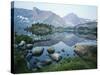 Mt Washakie Reflecting in Washakie Lake, Wind River Range, Popo Agie Wilderness, Shoshone National-Scott T. Smith-Stretched Canvas