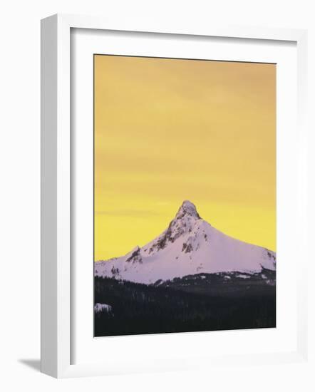 Mt. Washington at sunset, Deschutes National Forest, Oregon, USA-Charles Gurche-Framed Photographic Print