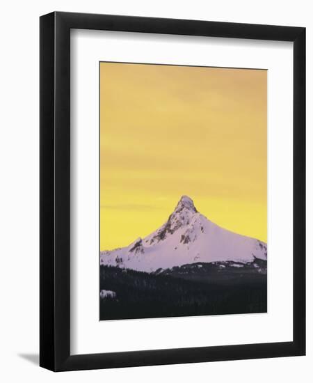 Mt. Washington at sunset, Deschutes National Forest, Oregon, USA-Charles Gurche-Framed Premium Photographic Print