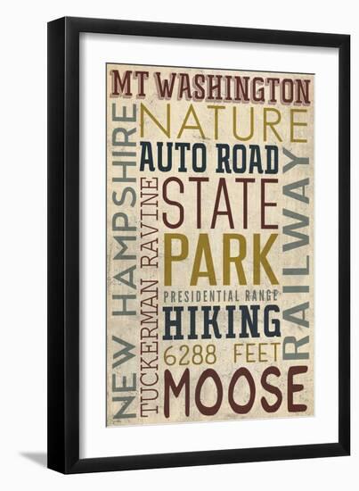 Mt. Washington Auto Road, New Hampshire-Lantern Press-Framed Art Print