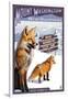 Mt. Washington, New Hampshire - Fox Scene-Lantern Press-Framed Art Print