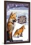 Mt. Washington, New Hampshire - Fox Scene-Lantern Press-Framed Art Print