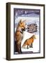 Mt. Washington, New Hampshire - Fox Scene-Lantern Press-Framed Art Print