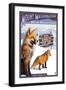 Mt. Washington, New Hampshire - Fox Scene-Lantern Press-Framed Art Print