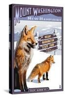 Mt. Washington, New Hampshire - Fox Scene-Lantern Press-Stretched Canvas