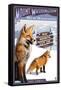 Mt. Washington, New Hampshire - Fox Scene-Lantern Press-Framed Stretched Canvas