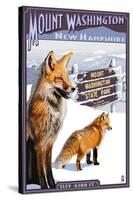 Mt. Washington, New Hampshire - Fox Scene-Lantern Press-Stretched Canvas