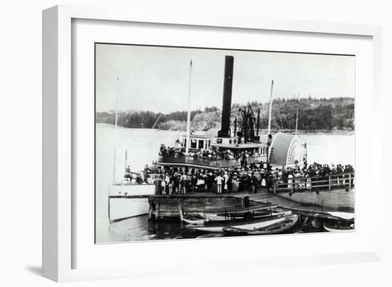 Mt Washington Steamer-Lantern Press-Framed Art Print