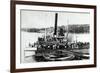 Mt Washington Steamer-Lantern Press-Framed Art Print