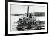 Mt Washington Steamer-Lantern Press-Framed Art Print