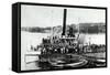 Mt Washington Steamer-Lantern Press-Framed Stretched Canvas