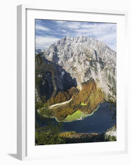 Mt. Watzmann and Lake Koenigsee, Berchtesgaden NP, Bavaria, Germany-Martin Zwick-Framed Photographic Print