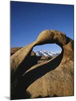 Mt Whitney and Lone Pine Peak Through Natural Arch, Alabama Hills, Eastern Sierra Range, California-Adam Jones-Mounted Photographic Print