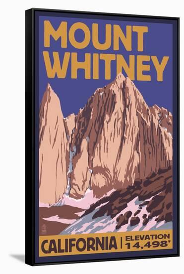 Mt. Whitney, California Peak-Lantern Press-Framed Stretched Canvas