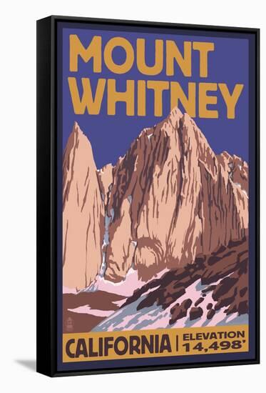 Mt. Whitney, California Peak-Lantern Press-Framed Stretched Canvas