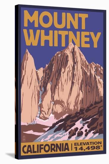 Mt. Whitney, California Peak-Lantern Press-Stretched Canvas