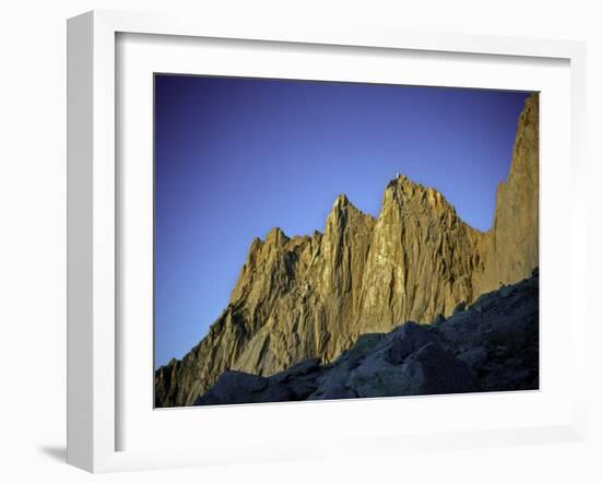 Mt. Whitney Infront of Bright Blue Sky in California, USA-Michael Brown-Framed Photographic Print