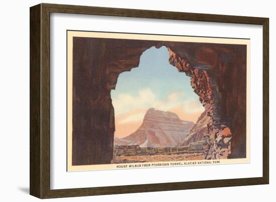 Mt. Wilbur from Ptarmigan Tunnel, Glacier Park, Montana-null-Framed Art Print