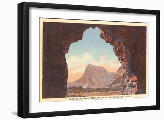 Mt. Wilbur from Ptarmigan Tunnel, Glacier Park, Montana-null-Framed Art Print