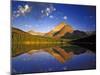 Mt Wilbur Reflects into Fishercap Lake, Many Glacier Valley of Glacier National Park, Montana, USA-Chuck Haney-Mounted Photographic Print