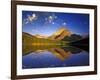 Mt Wilbur Reflects into Fishercap Lake, Many Glacier Valley of Glacier National Park, Montana, USA-Chuck Haney-Framed Photographic Print