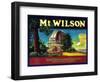 Mt. Wilson Orange Label - Lamanda Park, CA-Lantern Press-Framed Art Print