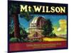 Mt. Wilson Orange Label - Lamanda Park, CA-Lantern Press-Mounted Art Print