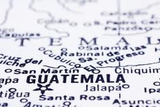 Close Up Of Guatemala On Map-mtkang-Framed Stretched Canvas