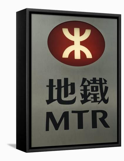 Mtr Sign, Hong Kong's Mass Transit Railway System, Hong Kong, China-Amanda Hall-Framed Stretched Canvas