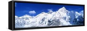 Mts Everest and Nuptse Sagamartha National Park Nepal-null-Framed Stretched Canvas