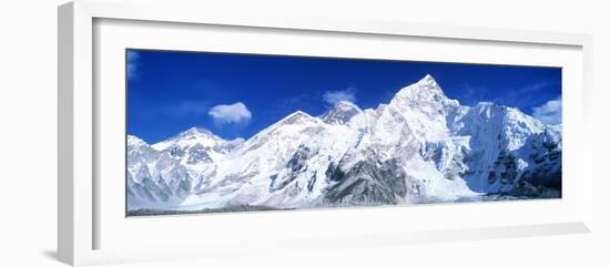 Mts Everest and Nuptse Sagamartha National Park Nepal-null-Framed Photographic Print